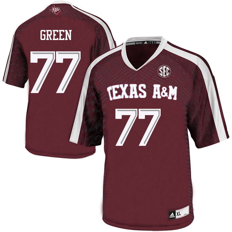 Men #77 Jacob Green Texas A&M Aggies College Football Jerseys-Maroon